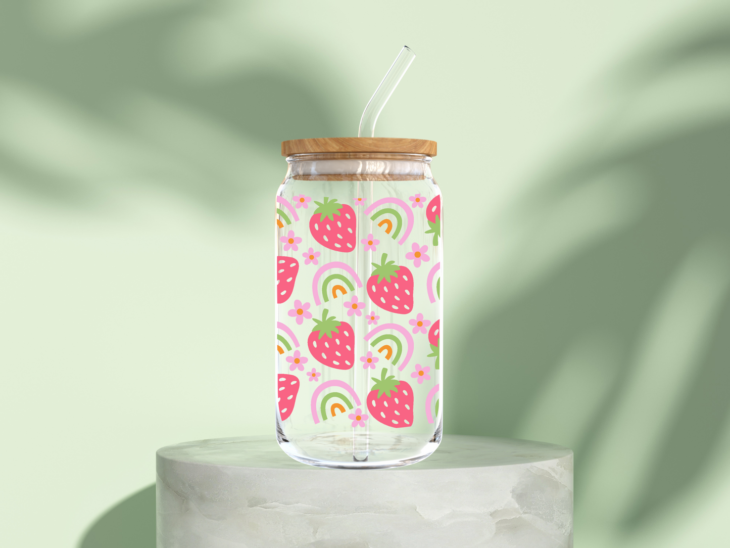 Retroberry 16oz Glass