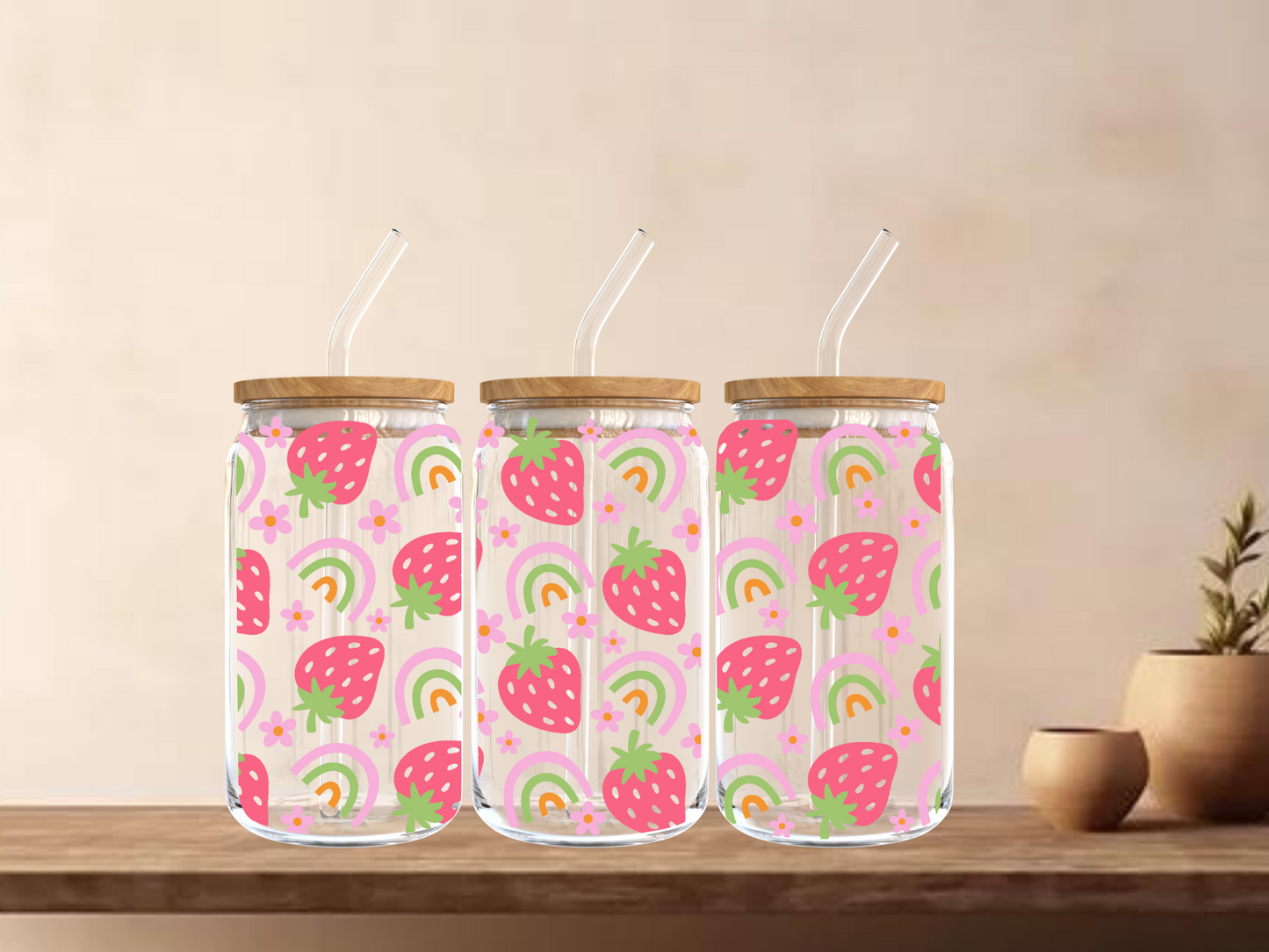 Retroberry 16oz Glass